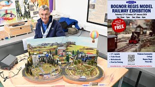 Bognor Regis model railway show Saturday 13th January 2024  4K Widescreen [upl. by Ilarin]