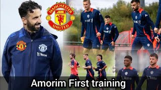 RUBEN AMORIMS FIRST TRAINING SESSION AT MANCHESTER UNITED SHOCKS THE PLAYERS [upl. by Lisetta]