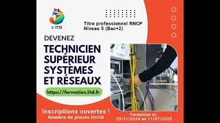 Devenez Technicien Supérieur Systèmes et Réseaux en 8 mois [upl. by Eelyrehc147]