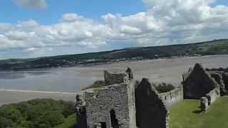 River Towy Estuary and Ferryside from Llansteffan Castle Wales [upl. by Vel]