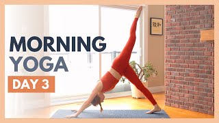 DAY 3 SILENCE  10 min Morning Yoga Stretch  Flexible Body Yoga Challenge [upl. by Nitsoj814]