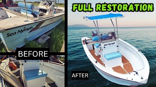 Aluminum Boat Restoration  Ultimate Transformation START TO FINISH [upl. by Omle]