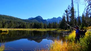 Fly Fishing in the Sun Valley Idaho Sawtooth Idaho Wilderness [upl. by Aeli550]