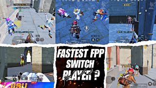 Fastest FPP switch player 🔥😱  Fastest 3 Finger player  BGMI [upl. by Indys]