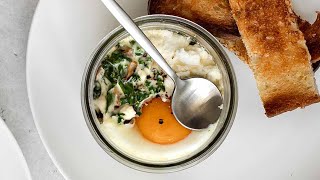 Coddled Eggs with Mushrooms and Kale [upl. by Oiretule]