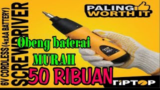 Review obeng Elektrik MURAH cuma 50 RIBUAN [upl. by Janice]