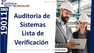 Guía para hacer una Lista de Verificación  Norma ISO 190112018 auditoria de sistemas de gestión [upl. by Humpage436]