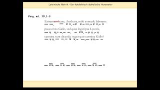 Hexameter Latein erklärt – 1 Versmaß Zäsuren Dihärese [upl. by Naimerej]