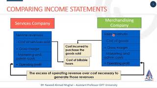 Services Vs Merchandising  Income Statement [upl. by Lona]