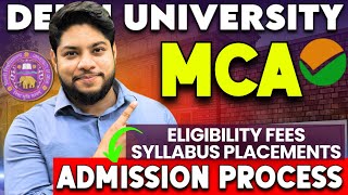 Delhi University MCA Admission Process Eligibility Criteria Fees Seats placements Details [upl. by Browning71]