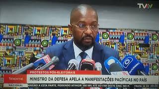 MINISTRO DA DEFESA NACIONAL REAGE SOBRE AS MANIFESTACOES EM MOCAMBIQUE [upl. by Alisen661]