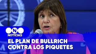 BULLRICH PRESENTÓ el PROTOCOLO ANTIPIQUETES  Telefe Noticias [upl. by Ennaitsirk]