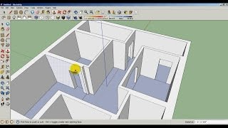 Sketchup modeling a floor plan pt1  التصميم الداخلي سكتش اب [upl. by Asirehc]