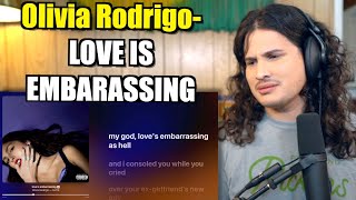 Vocal Coach Reacts to Olivia Rodrigo  love is embarrassing GUTS Reaction [upl. by Viola]