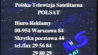 PolSat  zakończenie programu flesz pogody i informacje na temat stacji z 8 stycznia 1993r [upl. by Hamaso]