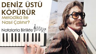 Deniz Üstü Köpürür Melodika Notaları ve ÇalınışıHızlı  Yavaş [upl. by Laure974]