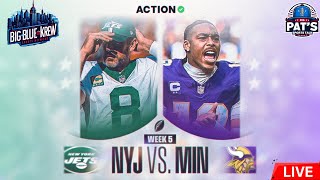 Big Blue Krew Sports Network Presents Jets Vs Vikings [upl. by Neerhtak]