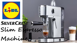 Lidl Slim Espresso Machine  Brewtiful [upl. by Ardnuahs232]