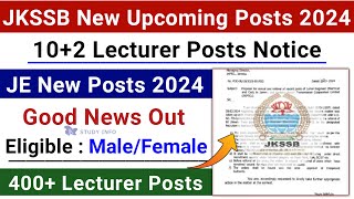 JKPSC 102 Lecturer Posts Notice 2024  Jkssb New Posts 2024  JampK 102 Lecturer Posts 2024  JK Job [upl. by Sinylg336]