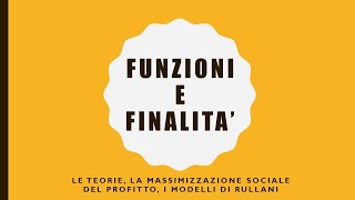 Funzioni e finalità dimpresa [upl. by Yup]