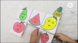 Cut and Paste Activity for Kids Cut and Paste Fruits Activity for kids [upl. by Saffren]