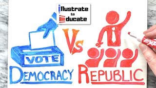 Democracy Vs Republic  Whats the difference between a Democracy and Republic Democracy Explained [upl. by Ahsinrat148]