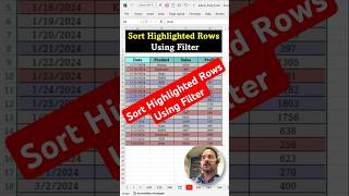 Sort Highlighted Rows Using Filter  Sort Highlighted Rows  Advance Filter in Excel  shorts sort [upl. by Longawa924]