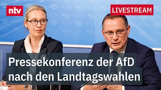 LIVE Pressekonferenz der AfD nach den Landtagswahlen in Thüringen und Sachsen [upl. by Artkele]