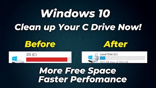 HOW TO CLEAN C DRIVE IN WINDOWS 10 MAKE YOUR PC FASTER FULL GUIDE [upl. by Allimac]