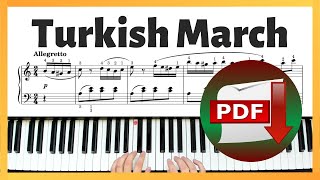 Turkish March  Mozart  How to Play Turkish March Rondo Alla Turca Sonata 11 K331 Piano Tutorial [upl. by Wein]