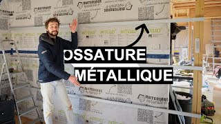 DÉBUT DE LOSSATURE MÉTALLIQUE DE LA MAISON avant les plaques de plâtres   EP155 [upl. by Enyrhtac]