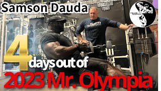 Samson Dauda 4 days out of 2023 Mr Olympia  back training [upl. by Riada447]