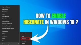 How to Enable Hibernate Option in Windows 10  2024 hibernate operatingsystem [upl. by Kenward]