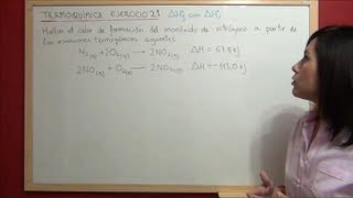 TERMOQUIMICA Ejercicio 21 Cálculo entalpía formación NO a partir de entalpía de una reacción [upl. by Walter]