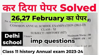 class 11 history ka final paper solution 2023 24  history important questions 2024  cbseclass11 [upl. by Dadirac]