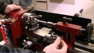 Working with a Mini Lathe обработка изделий из стали на токарном мини станке Rotwerk [upl. by Ahsiner]