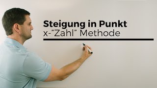 Steigung in einem Punkt XquotZahlquot Methode Polynomdivision  Mathe by Daniel Jung [upl. by Kcirdahc99]