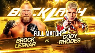 Cody Rhodes vs Brock Lesnar  Backlash FULL MATCH [upl. by Sllew]