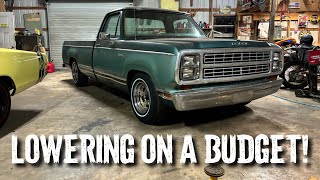 Lowering my Dodge D100 on a budget dodge dodgetruck longbed d100 loweredtrucks [upl. by Seema]