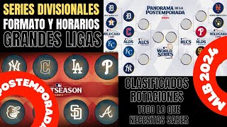 🔴 SERIES DIVISIONALES ASÍ SE JUGARÁN ⚾​ EQUIPOS HORARIOS ROTACIONES 🔥POSTEMPORADA 2024​ [upl. by Tjaden]