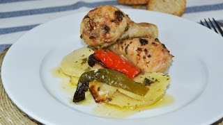 Bacalao al horno con patatas y pimientos [upl. by Prunella]