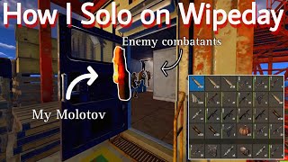 How I SOLO on Wipeday  Rust Console [upl. by Bunow639]