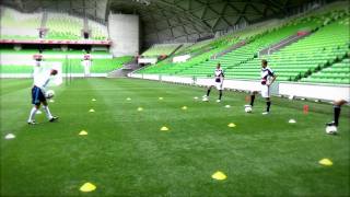 Coerver Skills Melbourne Victory Drill 1 [upl. by Winola]