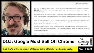 DOJ Google Must Sell Off Chrome [upl. by Gaelan]