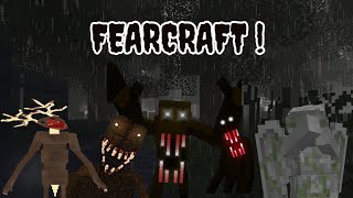 quotFearCraft v1 NightCave Dwellersquot MCPE AddOn Man from the fog amp many more mcpe addon creepy [upl. by Ursi]