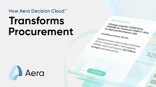 How Aera Decision Cloud™️ Transforms Procurement [upl. by Ainaznat]