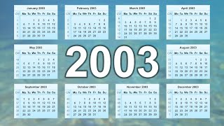 Calendar 2003 [upl. by Celik549]