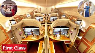 Emirates A380 First Class  Dubai to Singapore Flight  4K Full Review [upl. by Yornek908]