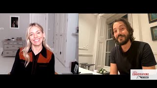 Conversations at Home with Sienna Miller and Diego Luna of WANDER DARKLY [upl. by Anaillil]