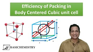 Efficiency of packing in Body centered cubic unit cell  Dr Aniket Pawanoji [upl. by Ahsinhoj]